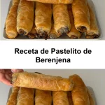 Pastelito de berenjena recién horneado, ideal para una cena o aperitivo.