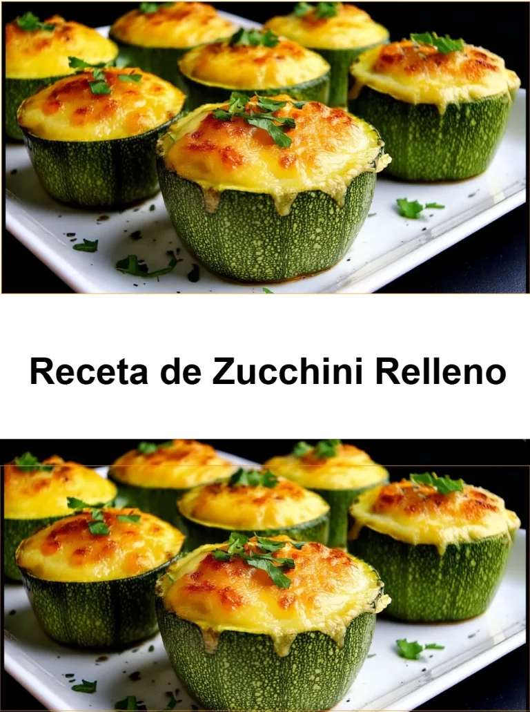 Zucchini relleno con ingredientes frescos y sabrosos