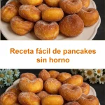 Pancakes esponjosos preparados sin horno, perfectos para el desayuno.