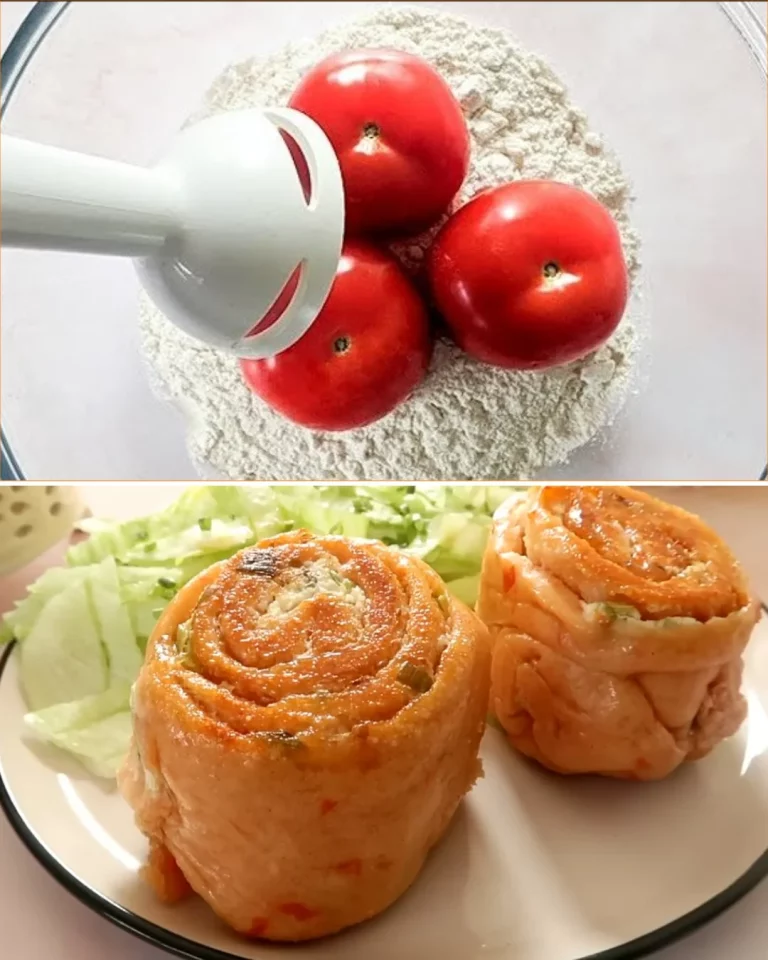 Rollitos de tomate rellenos de queso crema, un aperitivo saludable y delicioso.