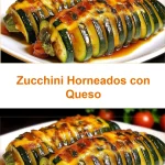 Zucchini Horneados con Queso fresco y dorado en una bandeja de horno