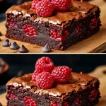 Brownie de chocolate de 3 ingredientes recién horneado y delicioso