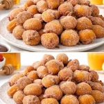 Buñuelos de Ángel recién horneados con espolvoreado de azúcar