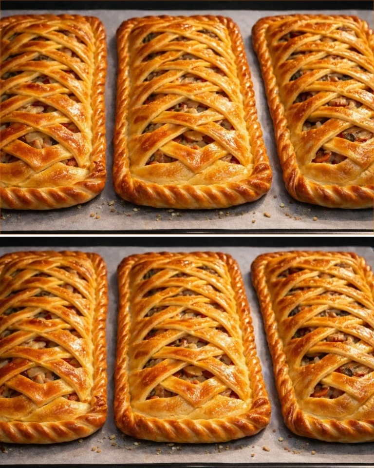 Empanadas de pollo recién horneadas listas para disfrutar