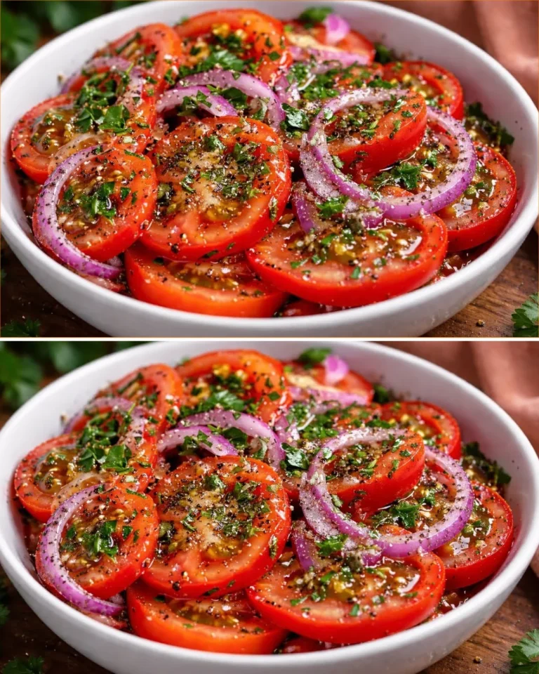 Ensalada de tomate fresca y deliciosa en un tazón