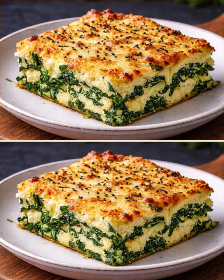 Plato de espinacas al horno, saludable y delicioso