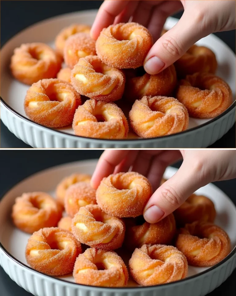 Doughnuts fritos recién hechos en un plato, listos para disfrutar.