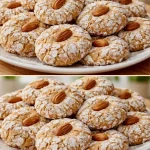 Deliciosas galletas de almendra marroquí recién horneadas