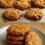 Galletas de avena sin azúcar recién horneadas