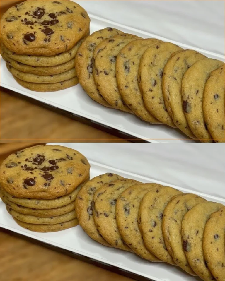 Galletas de chocolate recién horneadas con chispas de chocolate
