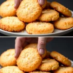 Galletas de coco listas en 5 minutos, perfectas para un antojo dulce.