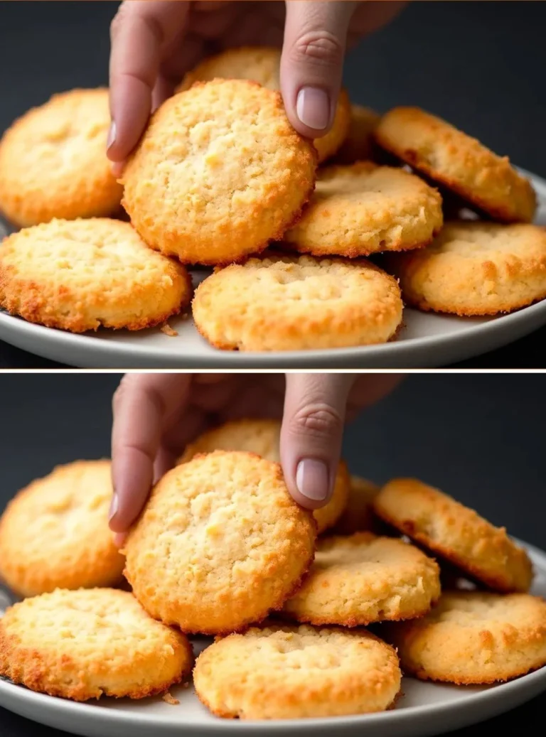 Galletas de coco listas en 5 minutos, perfectas para un antojo dulce.