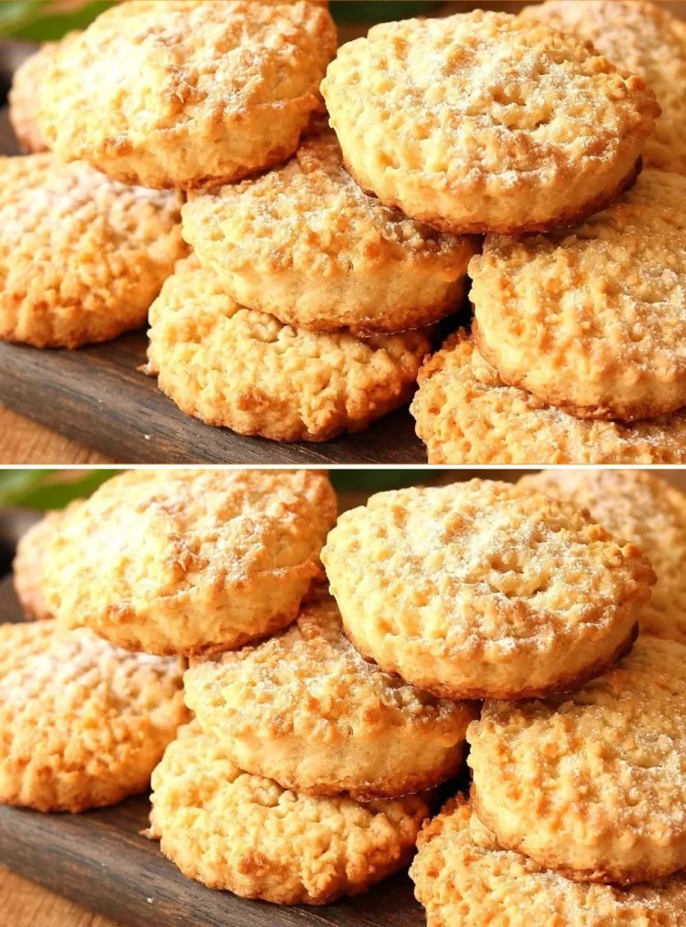 Galletas de un minuto sencillas acompañadas de una taza de té