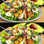 Ensalada de aguacate keto saludable lista en 5 minutos