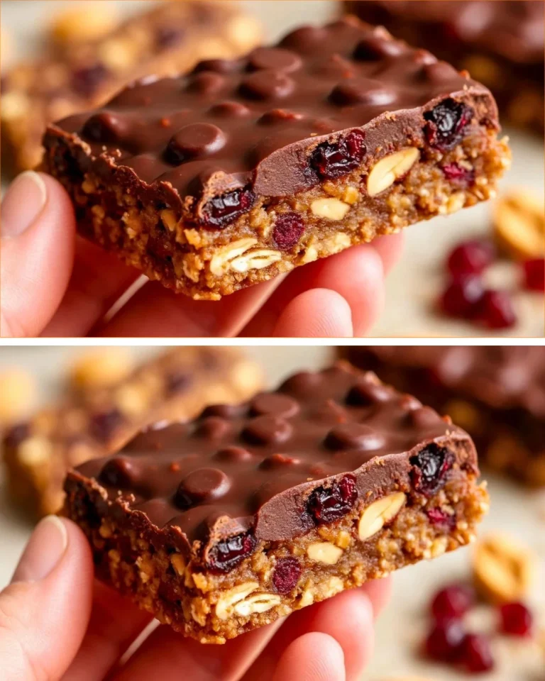 Barras saludables de avena y nuez caseras con ingredientes naturales.