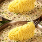 Plato de espagueti delicioso y rápido listo en 15 minutos