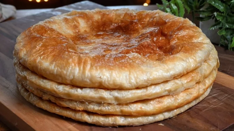 Delicioso pan yemení de desayuno recién horneado