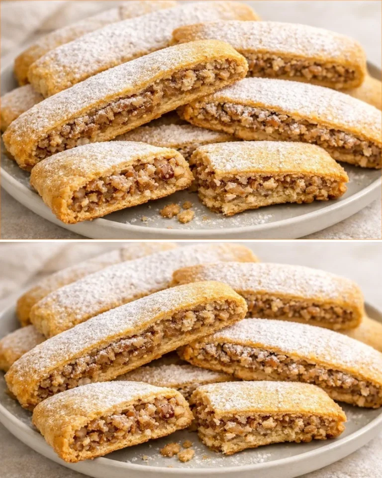 Galletas de nuez italianas que se derriten en la boca, perfectas para disfrutar.