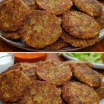 Deliciosa kofta de lentejas servida con salsa y guarnición