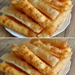 Masa frita sorpresa presentada en un plato colorido y apetitoso