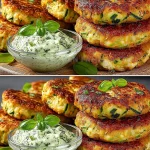 Tortitas de lentejas doradas y crujientes listas para disfrutar.