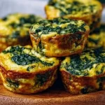 Merienda de espinacas que se derriten en la boca presentada en un plato colorido