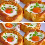 Nidos de Papa y Huevo Sin Harina, receta saludable y fácil de preparar.