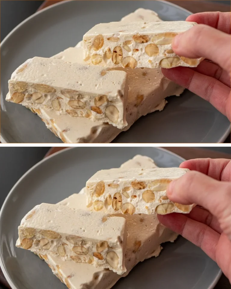 Delicioso nougat con nueces y miel, un dulce tradicional perfecto para cualquier ocasión.