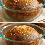 Rebanadas de pan vegano y sin gluten fresco y saludable sobre una mesa.