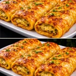 Plato de Pancakes de Papa con Pollo, una deliciosa receta casera