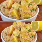 Deliciosas Papas con Atún servidas en un plato blanco