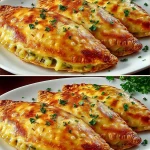 Plato de papas relleno jugoso servido con guarniciones saludables