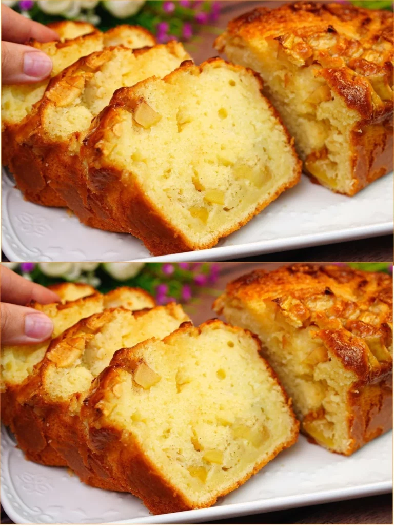 Delicioso pastel de manzana recién horneado en 5 minutos