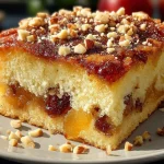 Pastel de yogur con manzana alemán recién horneado