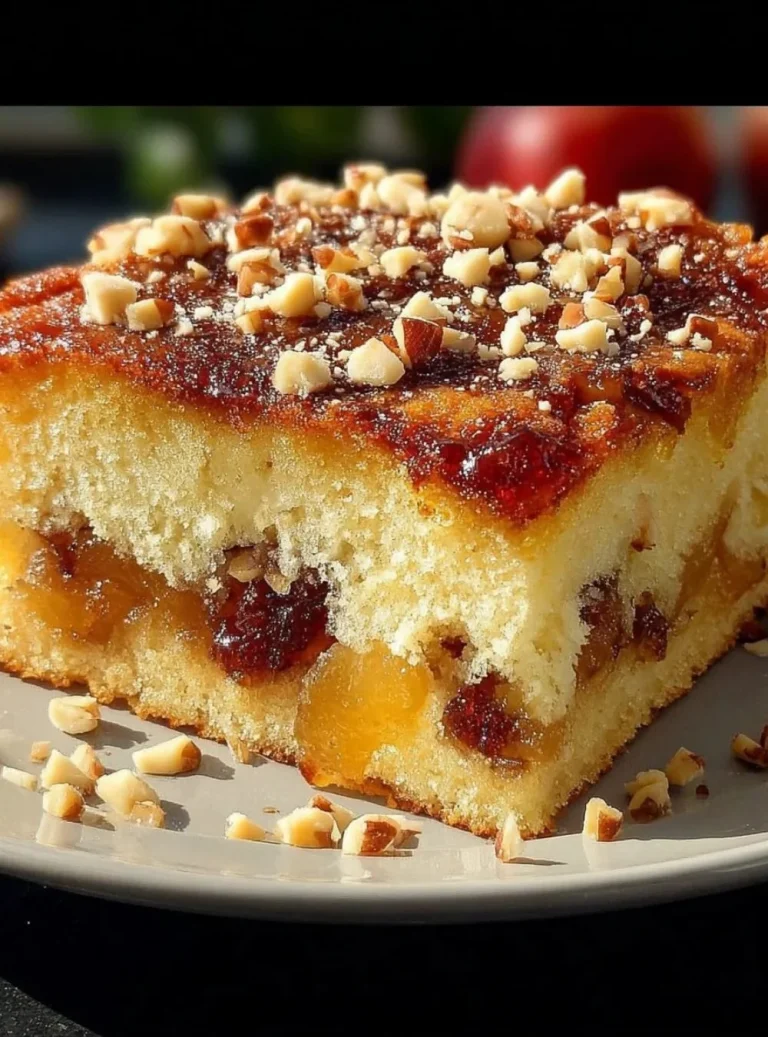 Pastel de yogur con manzana alemán recién horneado
