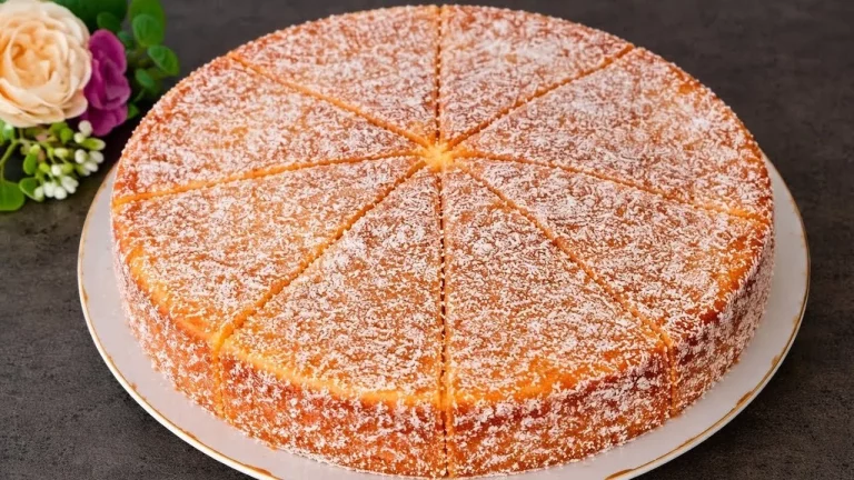 Delicioso pastel de yogur y naranja francés, ideal para disfrutar en cualquier ocasión.