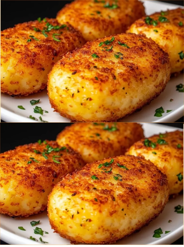 Patties de Papa y Salchicha recién preparados en un plato