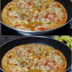 Pizza sin horno con masa liquida, fácil de preparar y deliciosa