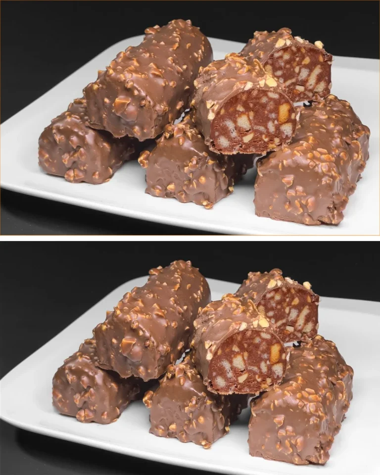 Postre de chocolate con nueces en un plato decorado