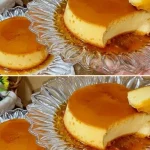 Postre de pudín de sémola con textura cremosa y suave