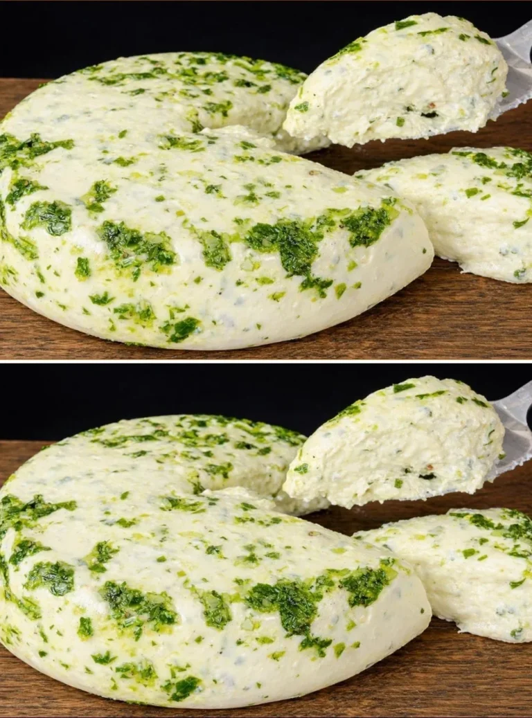 Queso de cacahuate vegano en un plato con ingredientes frescos