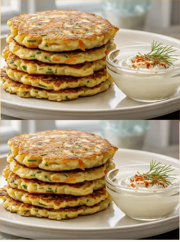 Frituras de quinoa con calab Zucchini en un plato