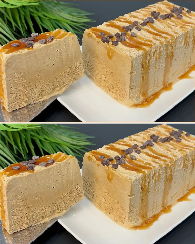 Tarta semifreddo de café con decoración de granos de café