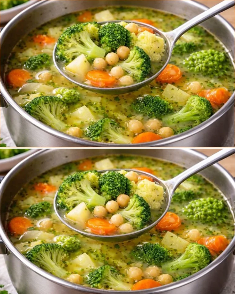 Tazon de sopa de brócoli fresca y saludable