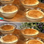 Receta tradicional de pudín de abuela recién preparado