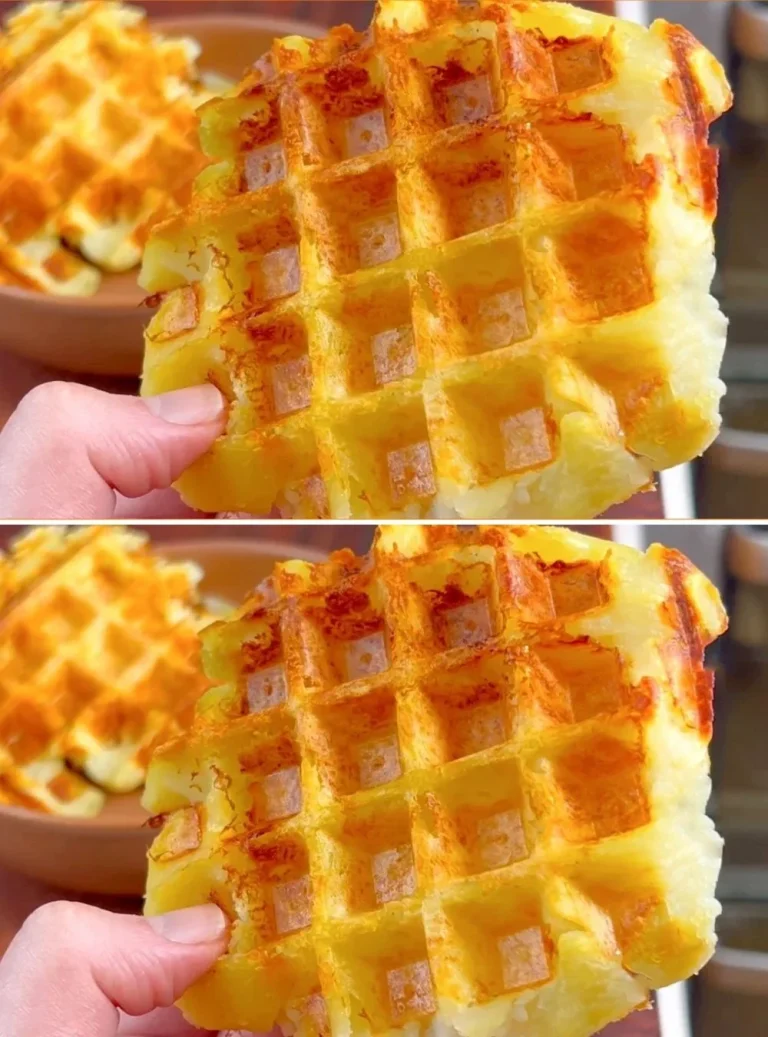 Waffle de patata sin harina ni huevo, receta deliciosa y saludable.