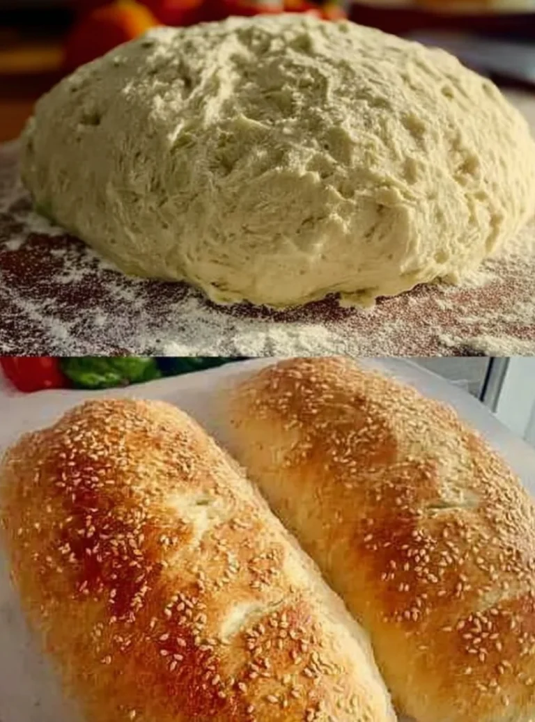 Pan turco recién horneado, fácil de preparar sin amasar en minutos.