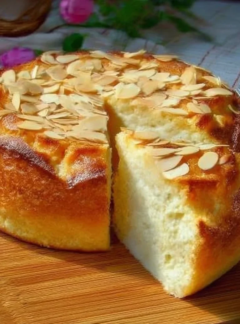 Postre aireado ideal para desayuno, sin harina ni mantequilla.