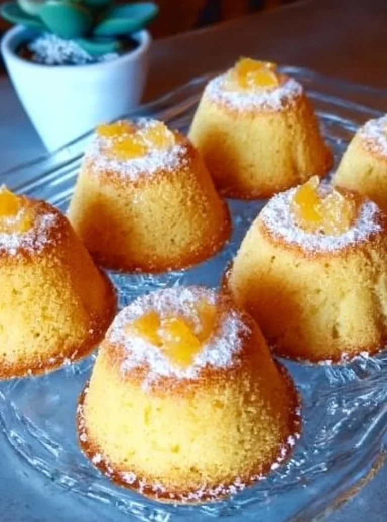 Postre delicioso de naranja preparado en minutos.