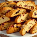 Biscotti italiani recién horneados en un plato, listos para disfrutar